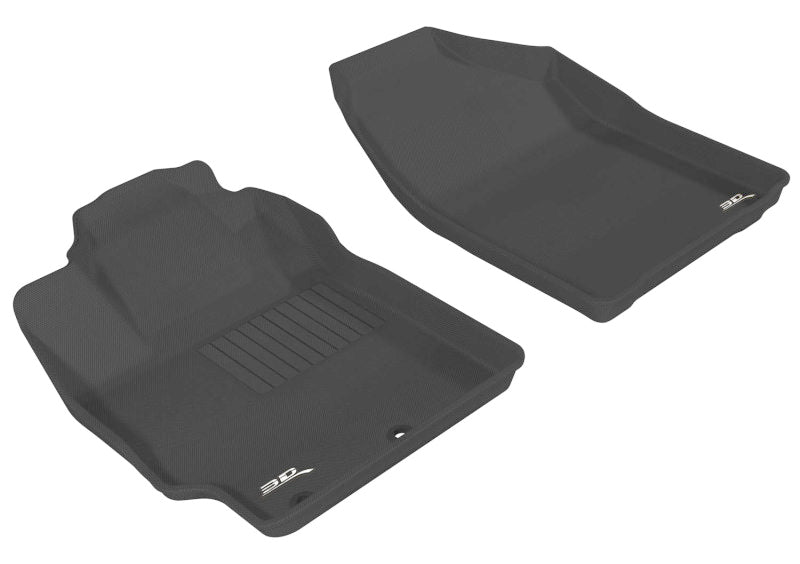 3D MAXpider 2012-2015 Toyota Prius C Kagu 1st Row Floormat - Black-SR1 Performance