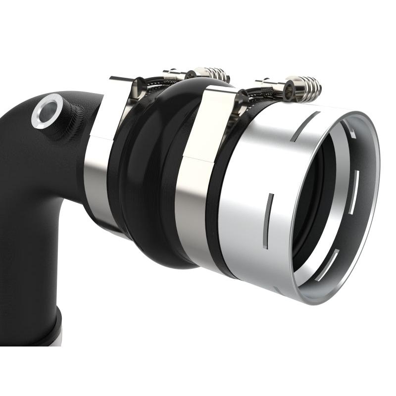 aFe 23-24 Ford Diesel Trucks V8-6.7L (td) BladeRunner Aluminum Hot and Cold Charge Pipe Kit - Black-SR1 Performance