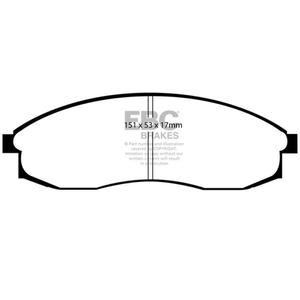 EBC Redstuff Ceramic Low Dust Brake Pads for Nissan Skyline R33 2.5 GTS