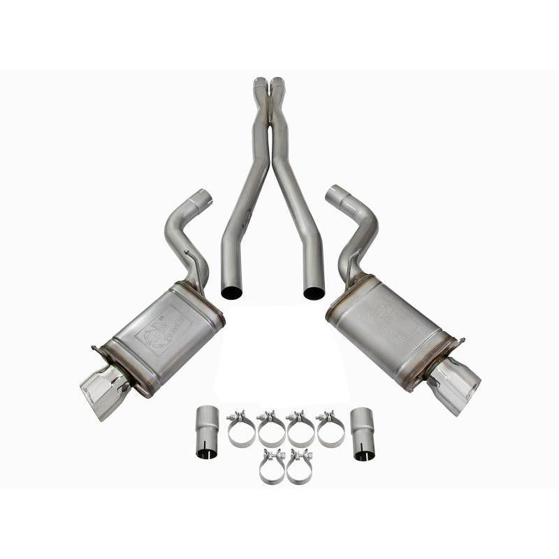 aFe Mach Force-Xp 3in CB Stainless Steel Dual Exhaust System w/Polished Tips 09-15 Cadillac CTS-V-SR1 Performance