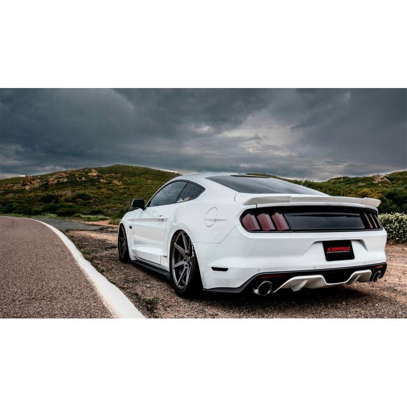 Corsa 2015-2017 Ford Mustang GT 5.0 3in Cat Back Exhaust Polish Dual Tips (Sport)-SR1 Performance