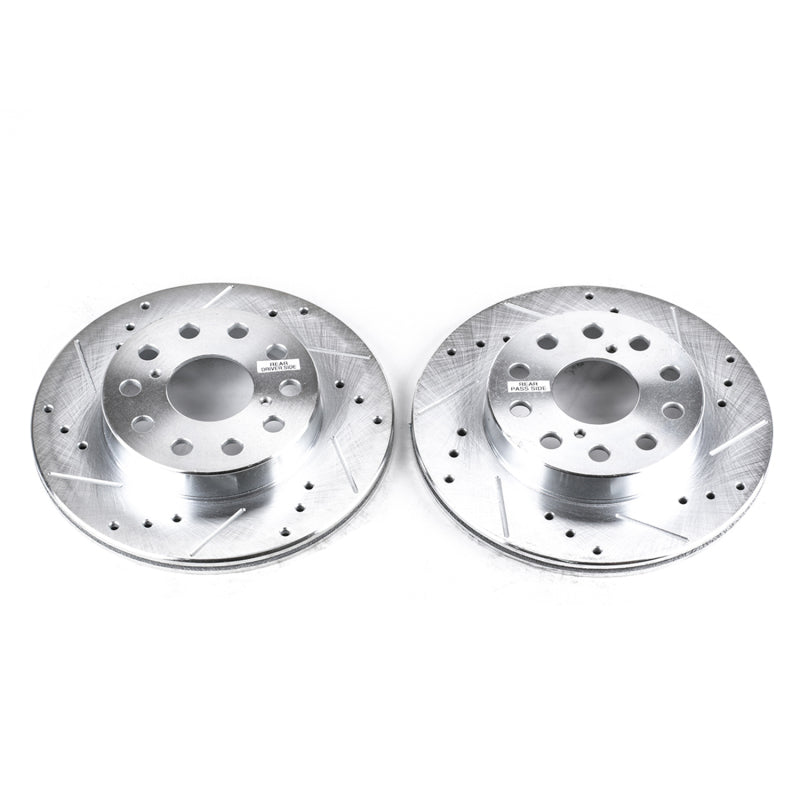 Power Stop 91-95 Toyota MR2 Rear Evolution Drilled & Slotted Rotors - Pair-SR1 Performance