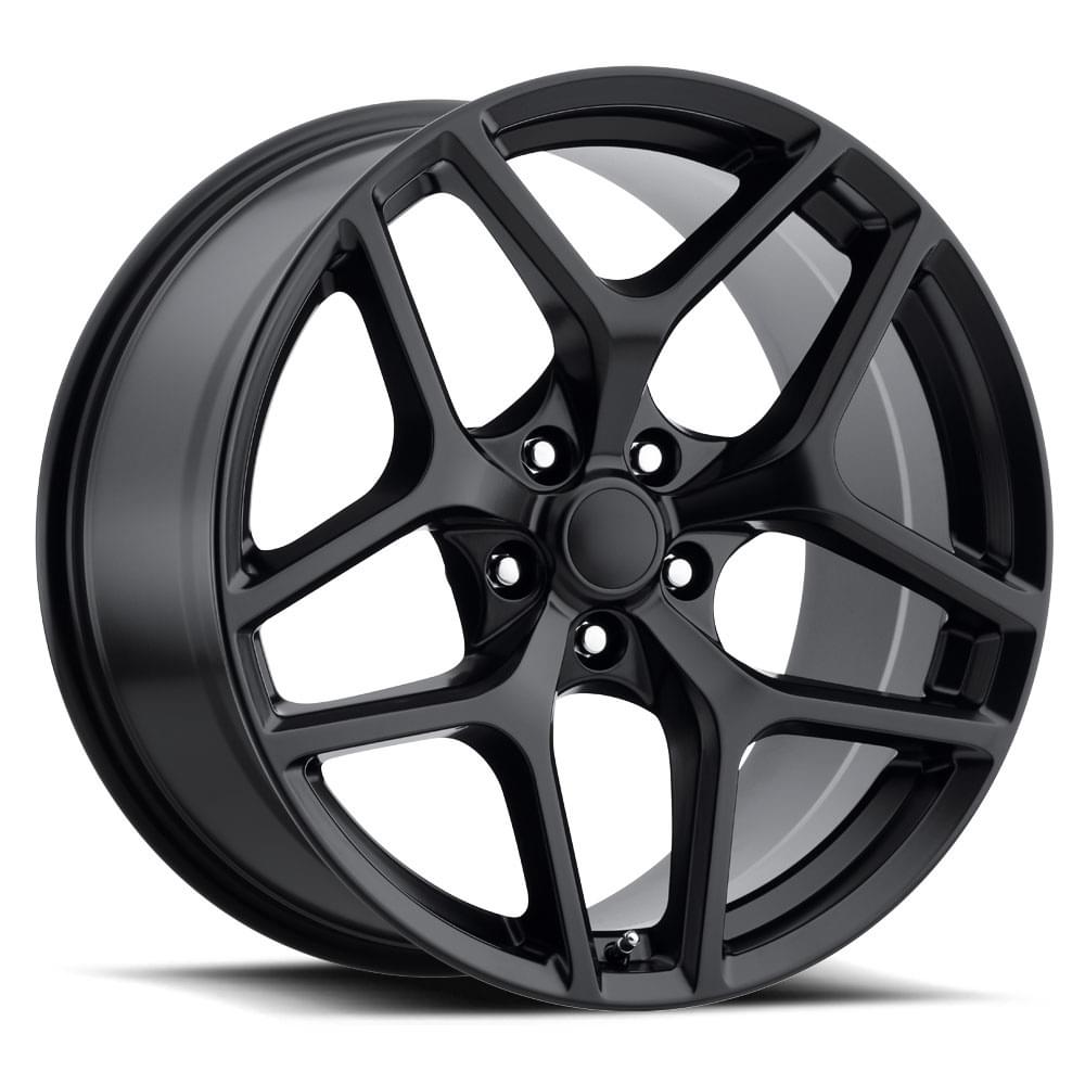 20X11 5X120 +43 HB 66.9 CAMARO Z28 FLOW FORM SATIN BLACK WITH CAP-SR1 Performance