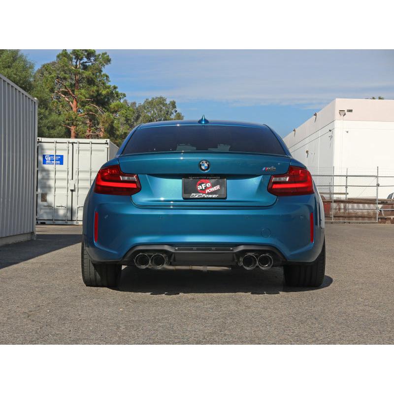 aFe 16-18 BMW M2 L6-3.0L MACH Force-Xp 3in to 2.5in 304 SS Cat-Back Exhaust System-Quad Polish Tips-SR1 Performance