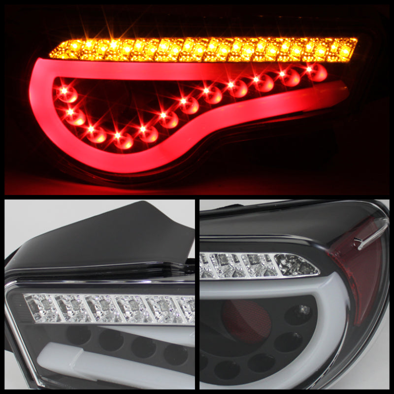 Spyder Scion FRS 12-14/Subaru BRZ 12-14 Light Bar LED Tail Lights Black ALT-YD-SFRS12-LBLED-BK-SR1 Performance
