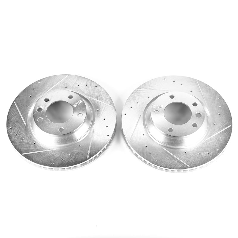 Power Stop 07-15 Audi Q7 Front Evolution Drilled & Slotted Rotors - Pair-SR1 Performance