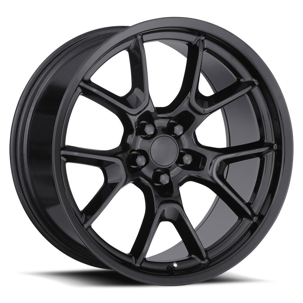 20X9.5 5X115 +15 HB 71.5 ANNIVERSARY FLOW FORM GLOSS BLACK WITH CAP-SR1 Performance