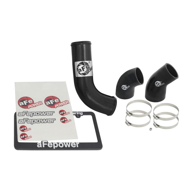 aFe BladeRunner 3in Intercooler Tube - Black Cold Side 15-16 Ford Mustang EcoBoost L4-2.3L (t)-SR1 Performance