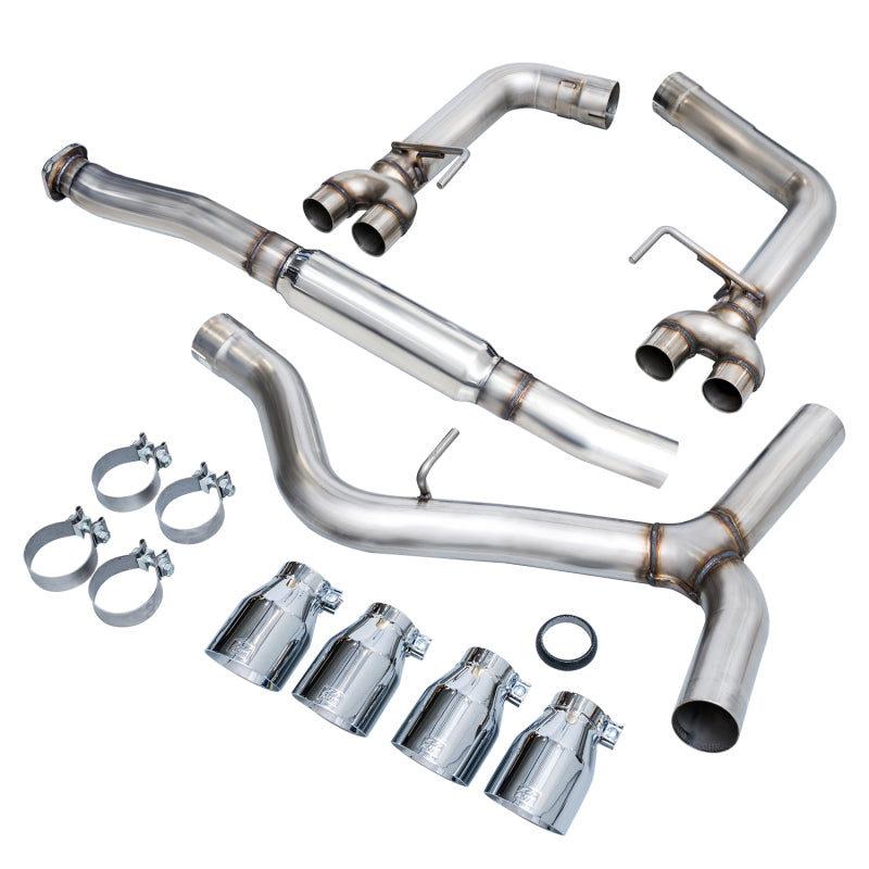 AWE Tuning Subaru WRX/STI VA/GV Sedan Track Edition Exhaust - Chrome Silver Tips (102mm)-SR1 Performance