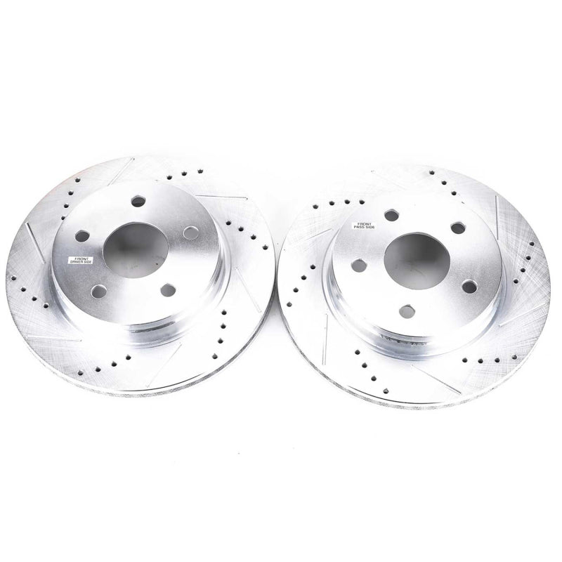 Power Stop 07-09 Chrysler Aspen Front Evolution Drilled & Slotted Rotors - Pair-SR1 Performance