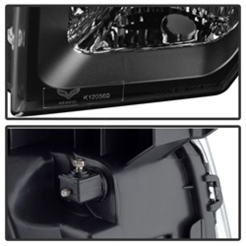 Xtune Ford F150 09-14 Projector Headlights Halogen Model Only LED Halo Black PRO-JH-FF15009-CFB-BK-SR1 Performance
