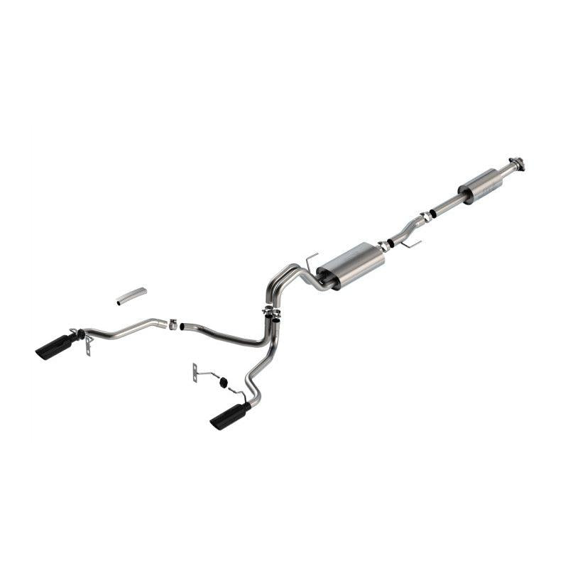 Borla F-150 2021 2.7L/3.5L 4dr CC SB EC STB Lar/KingR/Plnm/LTD 3/2.25 SRE CB Touring BLK CHR Tips-SR1 Performance