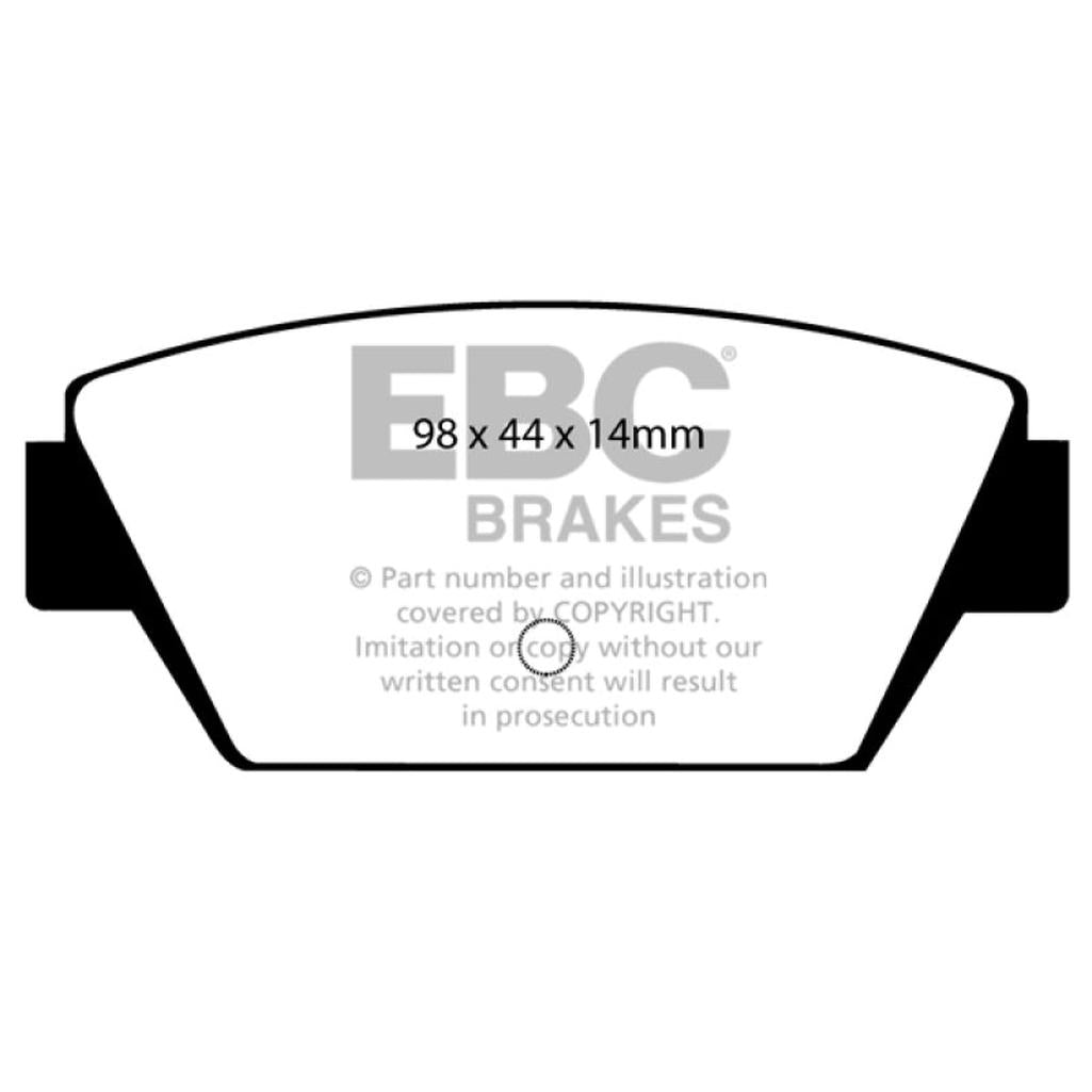 EBC Yellowstuff Rear Brake Pads for Mitsubishi Eclipse and Eagle Talon – Part Number DP4576R