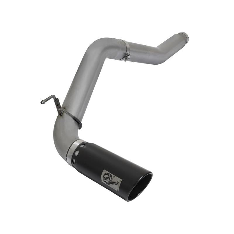 aFe LARGE BORE HD 5in DPF-Back SS Exhaust w/ Black Tip 2016 Nissan Titan 5.0L V8 (td) CC SB-SR1 Performance