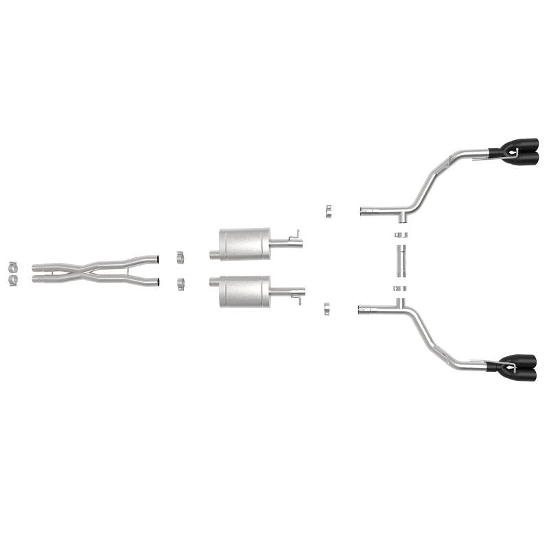 aFe MACH Force-Xp 2-1/2in 304 SS Cat-Back Exhaust 15-21 Dodge Challenger V6-3.6L - Quad Black Tip-SR1 Performance