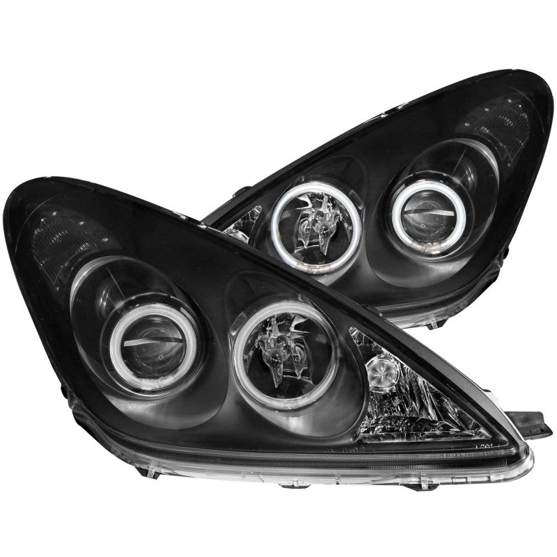 ANZO 2002-2003 Lexus Es300 Projector Headlights w/ Halo Black-SR1 Performance