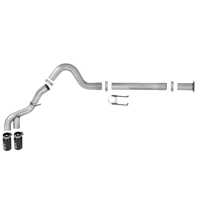 aFe Power 11-14 Ford F250/F350 6.7L Diesel Rebel XD 4in 409 SS DPF-Back Exhaust System - Black Tips-SR1 Performance