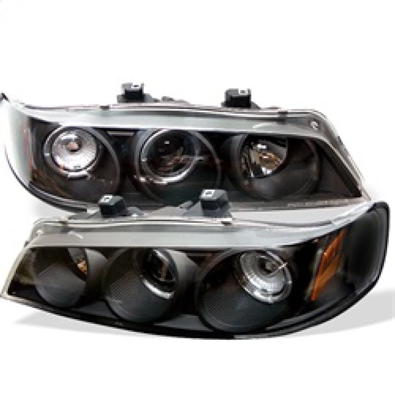 Spyder Honda Accord 94-97 1PC Projector Headlights LED Halo Amber Reflctr Blk PRO-YD-HA94-AM-BK-SR1 Performance
