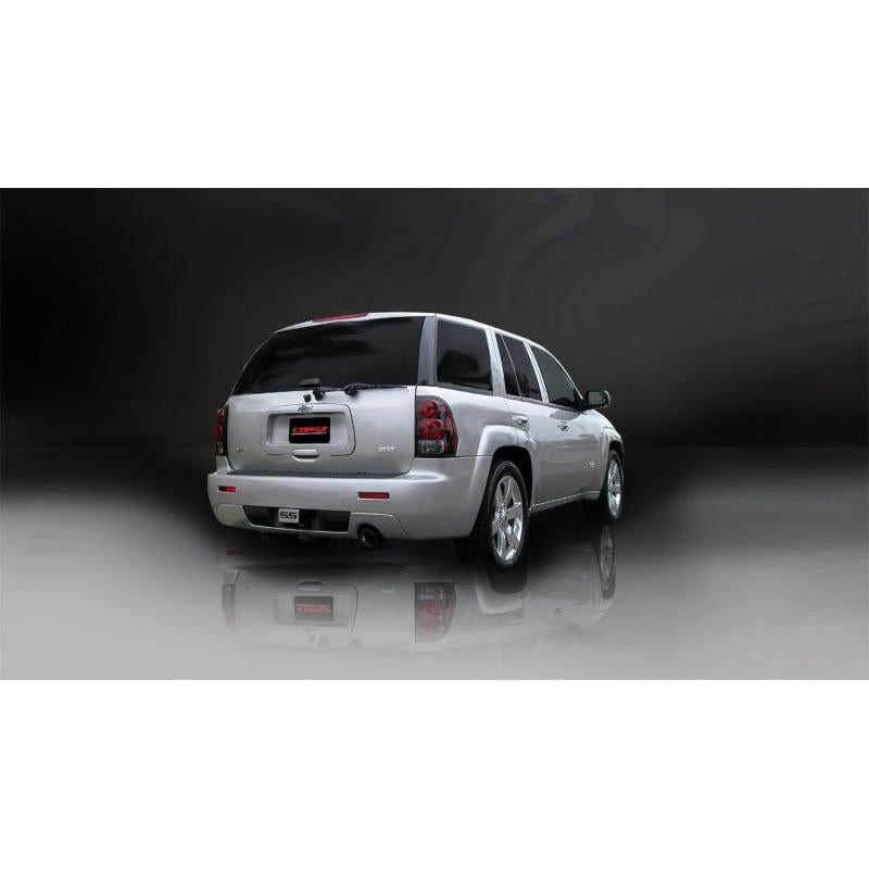 Corsa 2006-2008 Chevrolet Trailblazer SS 6.0L V8 Black Sport Cat-Back Exhaust-SR1 Performance