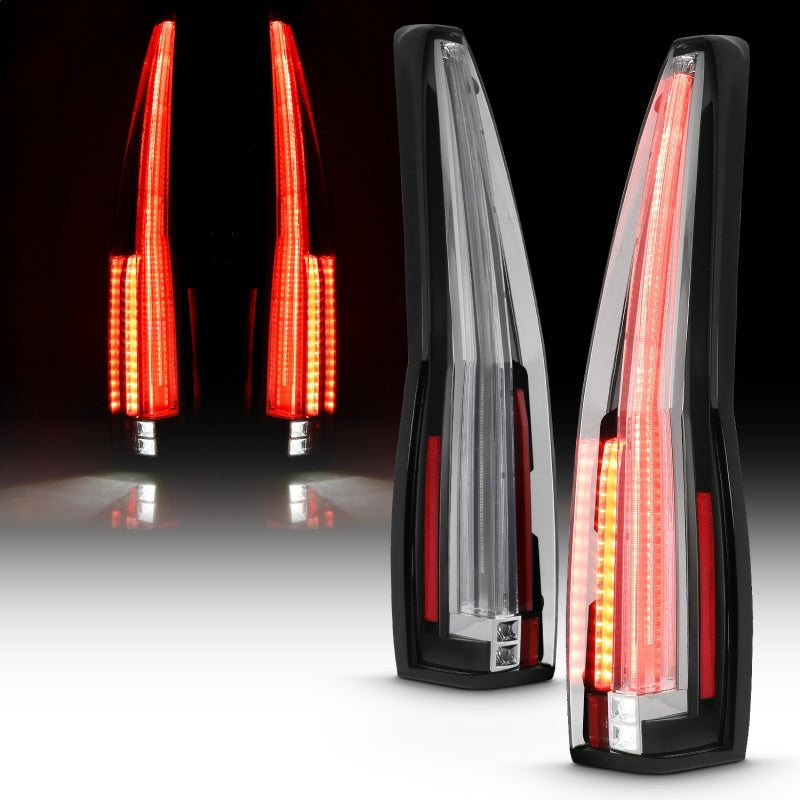 ANZO 2007-2014 Cadillac Escalade Led Taillights Red/Clear-SR1 Performance