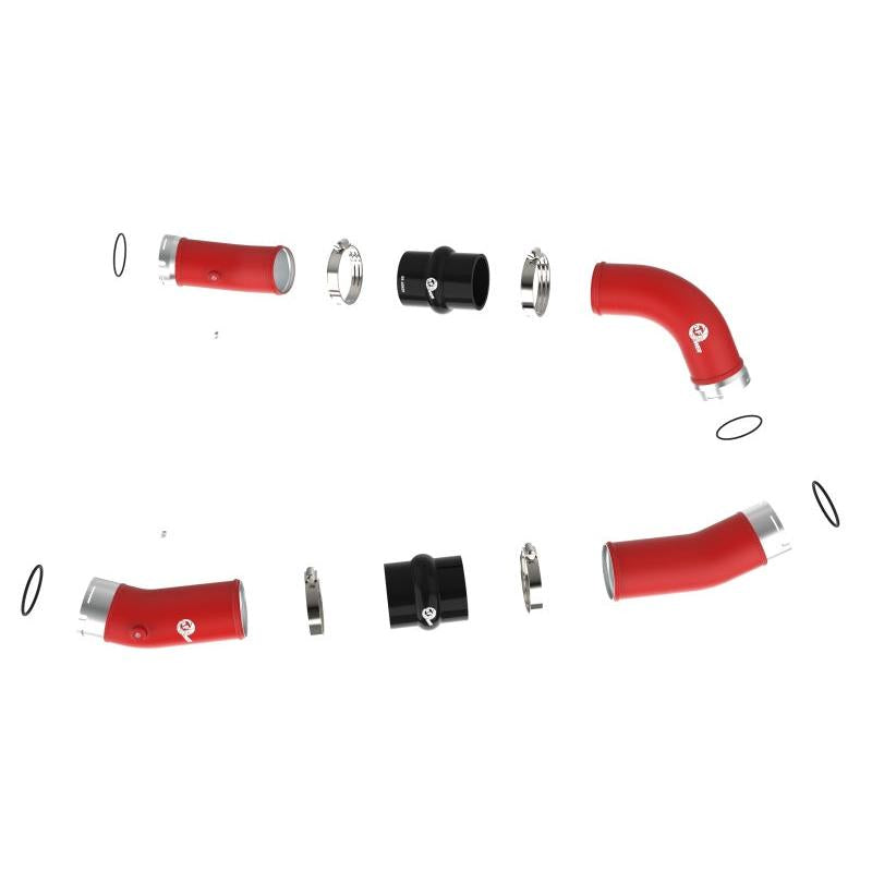 aFe 2024+ Toyota Tacoma BladeRunner 2.5in & 3in Aluminum Hot & Cold Charge Pipe Kit - Red-SR1 Performance