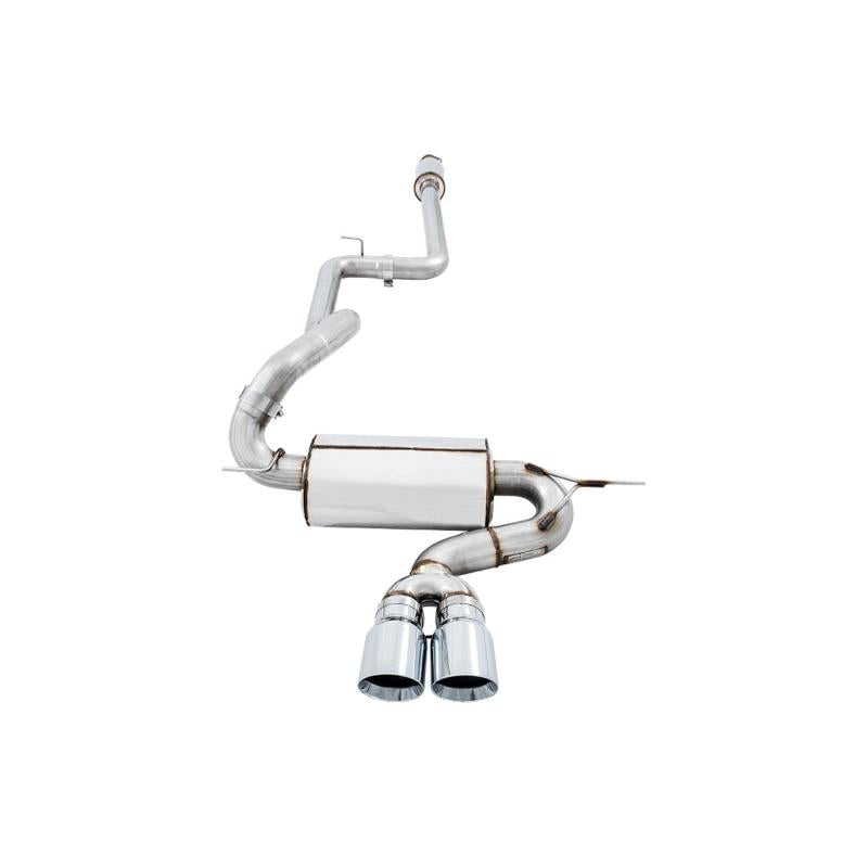 AWE Tuning Ford Focus ST Touring Edition Cat-back Exhaust - Resonated - Chrome Silver Tips-SR1 Performance