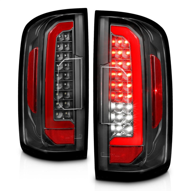 ANZO 15-21 Chevrolet Colorado Full LED Tail Lights w/ Red Lightbar Black Housing Clear Lens-SR1 Performance