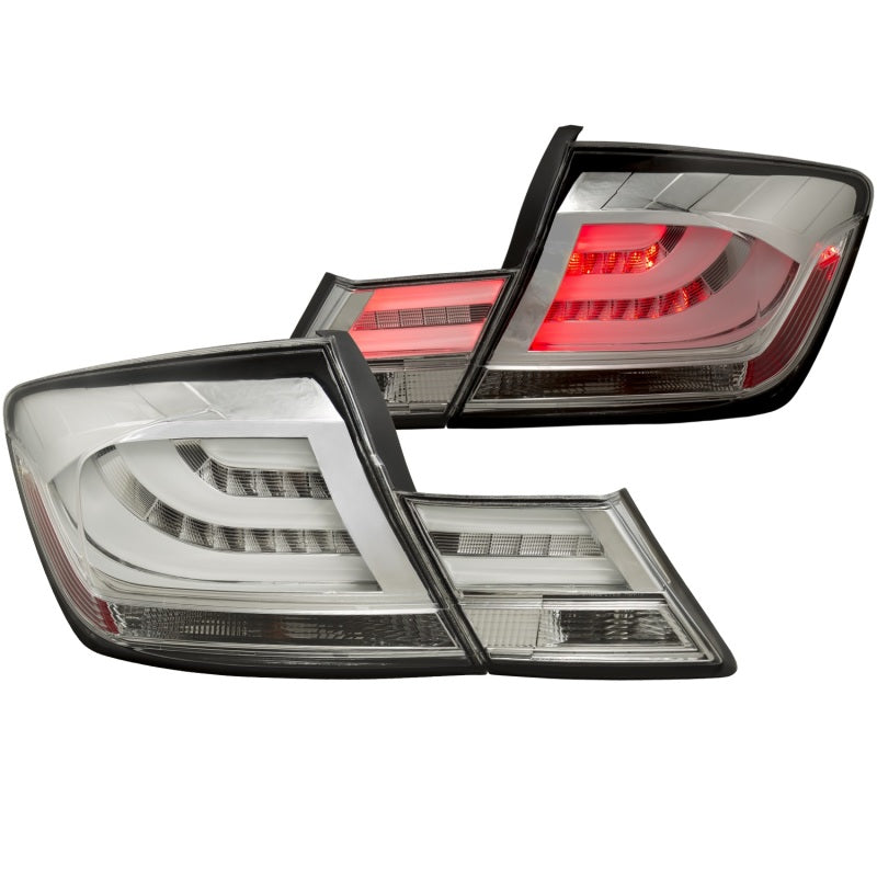 ANZO 2013-2015 Honda Civic (excludes hybrid) LED Taillights Chrome-SR1 Performance