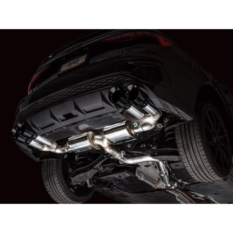 AWE 22-24 Audi 8Y S3 Touring Edition Exhaust - Diamond Black Tips-SR1 Performance