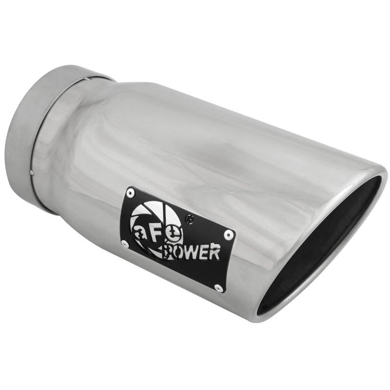 aFe Diesel Exhaust Tip Bolt On Polished 5in Inlet x 6in Outlet x 12in Long-SR1 Performance