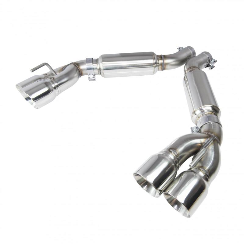 Kooks 2016 + Chevrolet Camaro SS 3in Axle Back Exhaust System w/ Mufflers and Polished Quad Tips-SR1 Performance