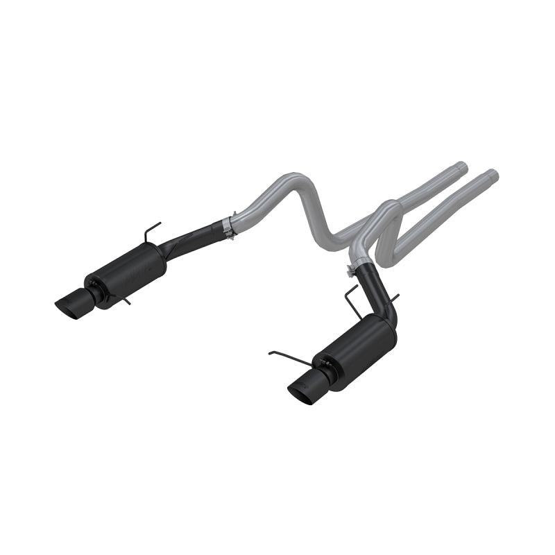 MBRP 11-14 Ford Mustang GT 5.0L 3in Cat Back Dual Split Rear Street Version 4in Tips - Black-SR1 Performance