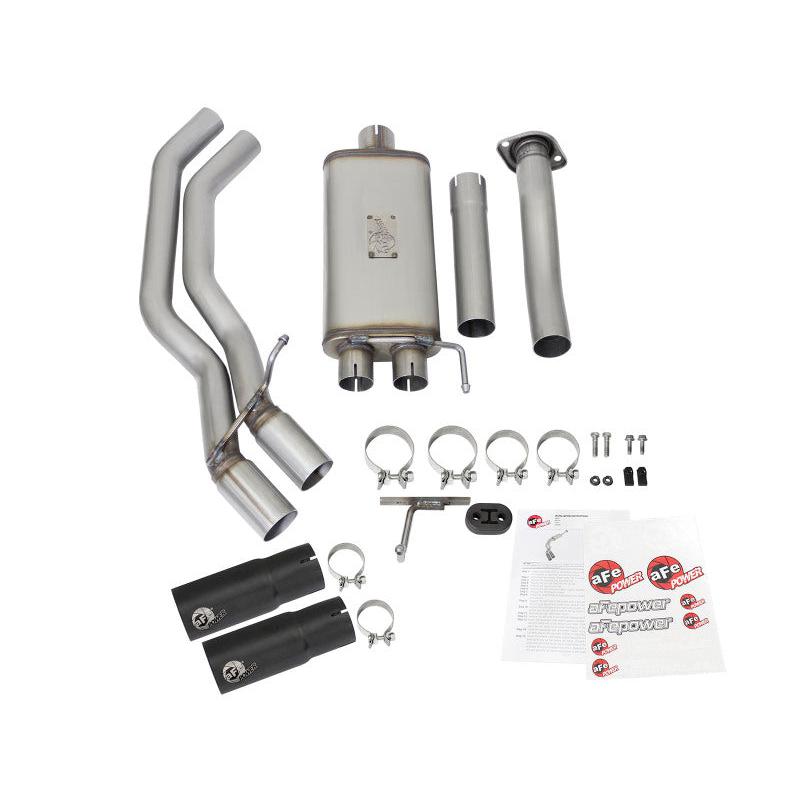 aFe Rebel Exhausts 3in SS Cat-Back 15-16 Ford F-150 EcoBoost V6 2.7/3.5L V8 5.0L w/ Black Tips-SR1 Performance