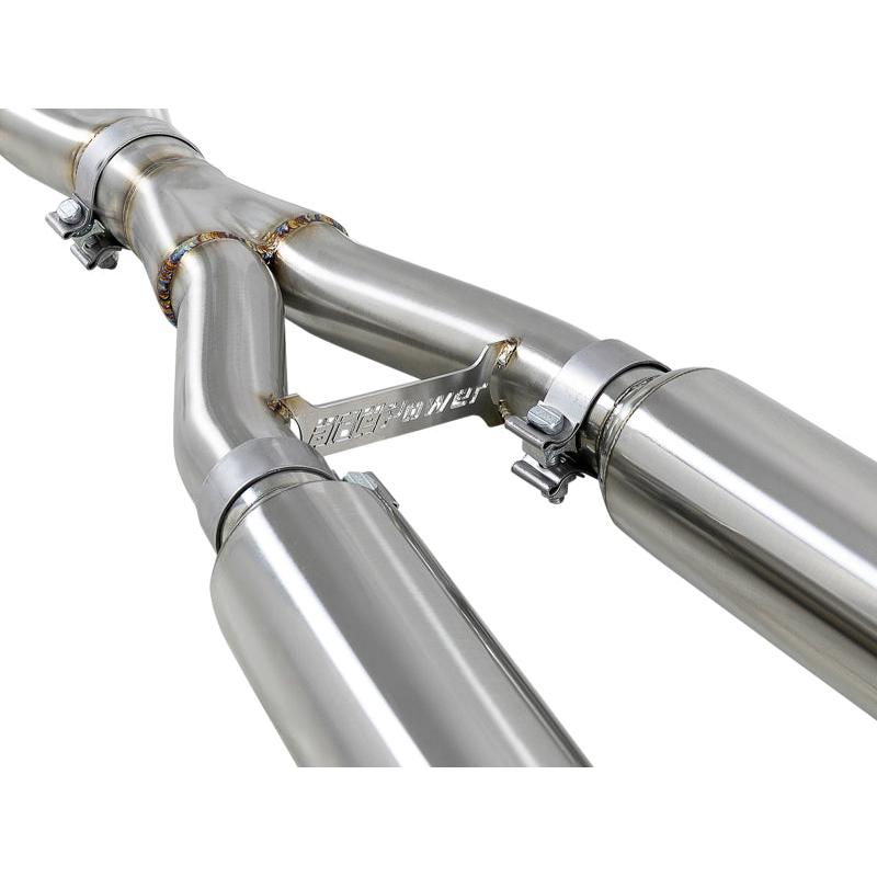 aFe Takeda 2.5in 304 SS Cat-Back Exhaust System w/ Carbon Fiber Tips 16-18 Infiniti Q50 V6-3.0L (tt)-SR1 Performance