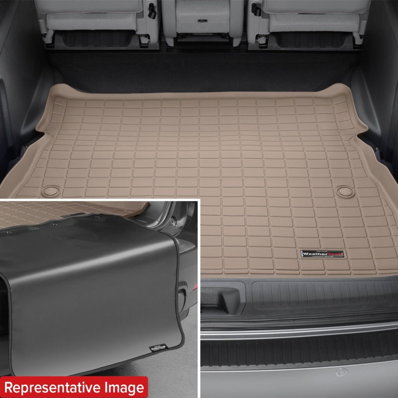 WeatherTech SeatBack Cargo Liner HP with Bumper Protector for Ford Explorer 2020-2021, Tan