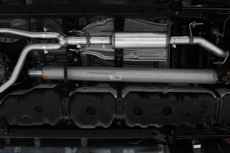 MBRP 2022 Toyota Tundra 3.5L Dual Cat-back 4in Single Side Exit Rolled Tip - Aluminized Steel-SR1 Performance