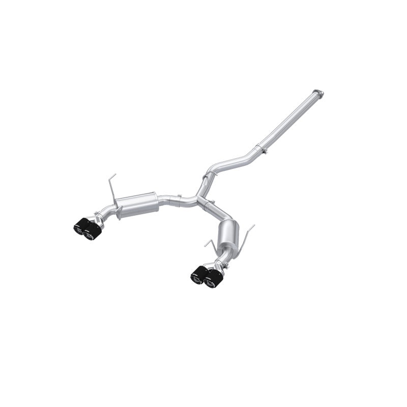MBRP 2022+ Subaru WRX 3in Cat-Back Dual Split Rear Quad Carbon Fiber Tips Street Profile Exhaust-SR1 Performance