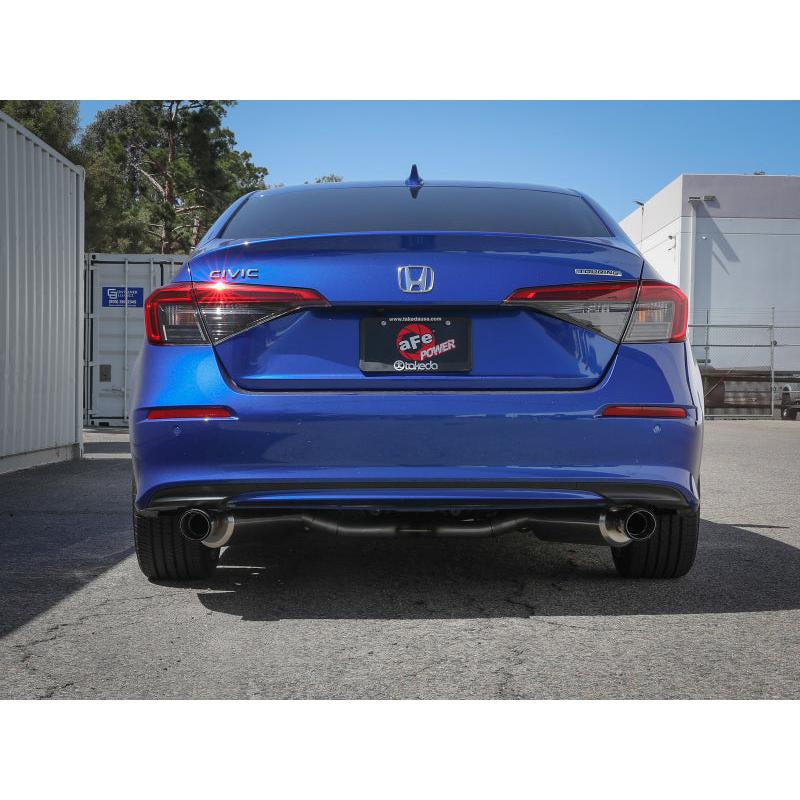 aFe Takeda 2.5in 304 SS Cat-Back Exhaust System w/CF Tips 2022+ Honda Civic L4-1.5L (t)-SR1 Performance