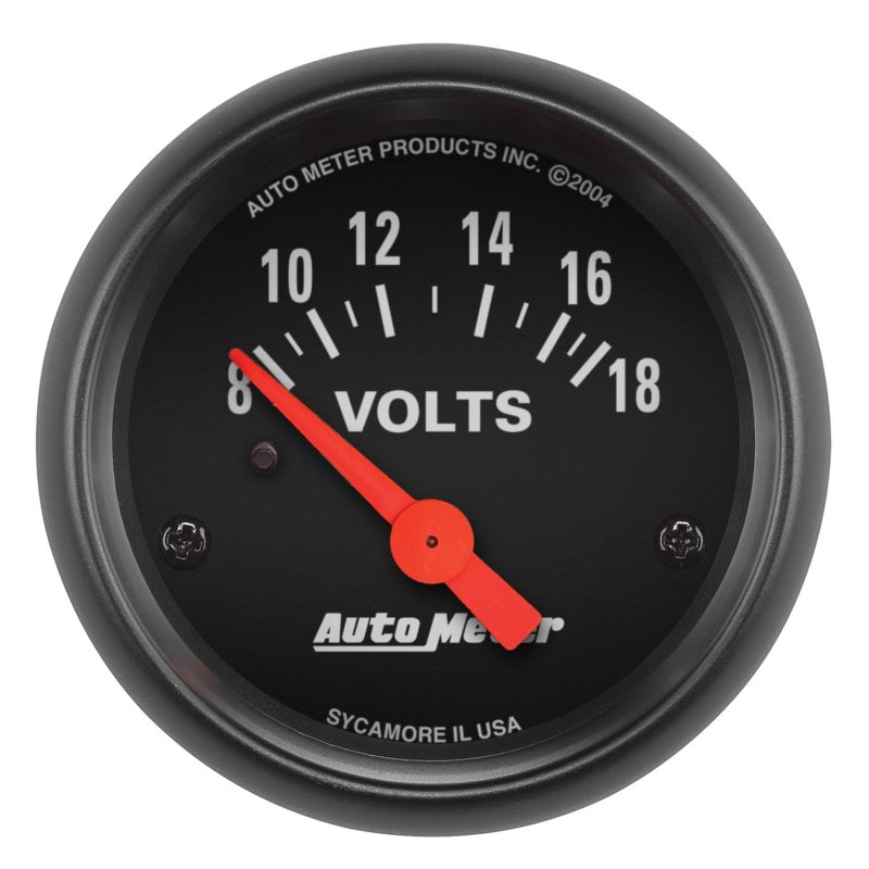 Autometer Z-Series 52mm 8-18 Volts Volmeter Gauge-SR1 Performance