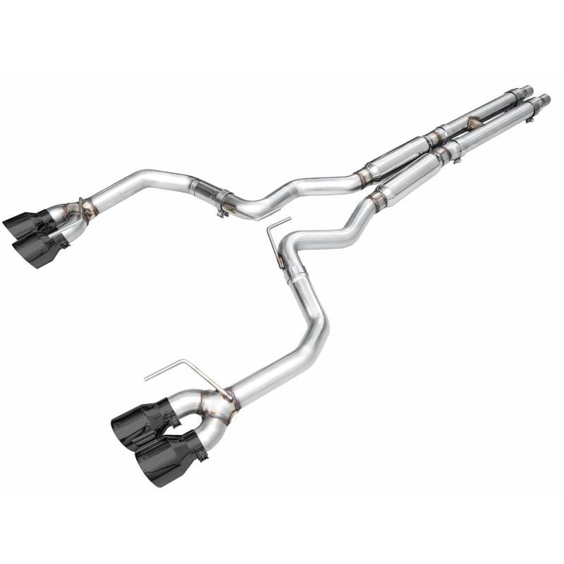 AWE 2024 Ford Mustang GT Fastback S650 RWD Track Edition Catback Exhaust w/ Quad Diamond Black Tips-SR1 Performance