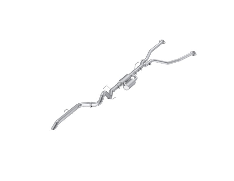MBRP 22-25 Toyota Tundra 3.4L 3in Cat Back Single Rear Turn Down - Aluminized Steel-SR1 Performance