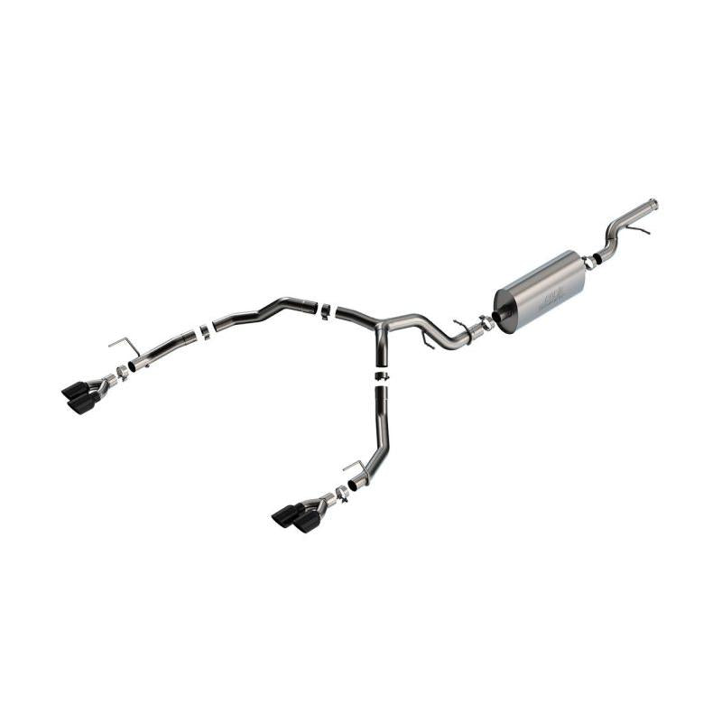 Borla 21-22 Chevrolet Tahoe 5.3L V8 2/4WD 4DR 3in/2.75in Touring Cat-Back Exhaust -Black Chrome Tips-SR1 Performance