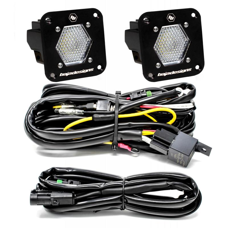 Baja Designs S1 Work/Scene LED Light Backup Kit w/ Mounting Bracket Pair-SR1 Performance