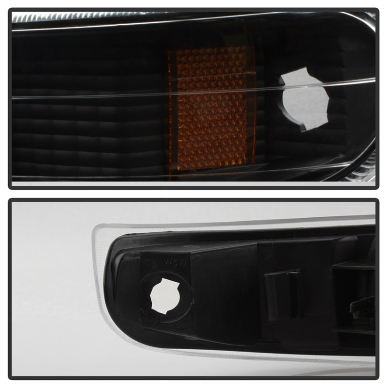 Xtune Chevy Silverado 99-02 Amber Reflector Bumper Lights Black CBL-JH-CS99-AM-BK-SR1 Performance