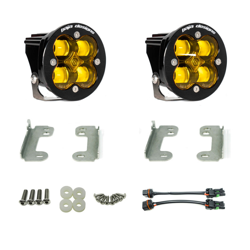 Baja Designs 18-20 Jeep JL Fog Pocket Kit For Wrangler JL Sahara Squadron Amber Lens SAE FPK-SR1 Performance