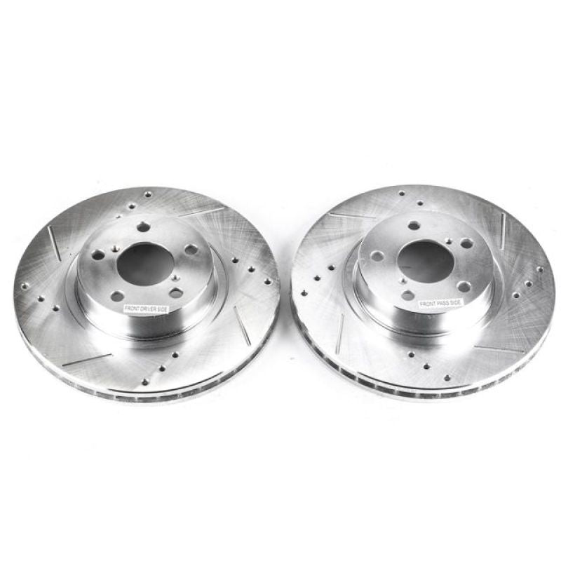 Power Stop 05-06 Saab 9-2X Front Evolution Drilled & Slotted Rotors - Pair-SR1 Performance