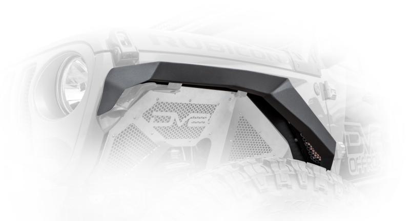 DV8 Offroad 2018+ Jeep Wrangler JL Armor Fenders with LED Turn Signal Lights (Set of 4)