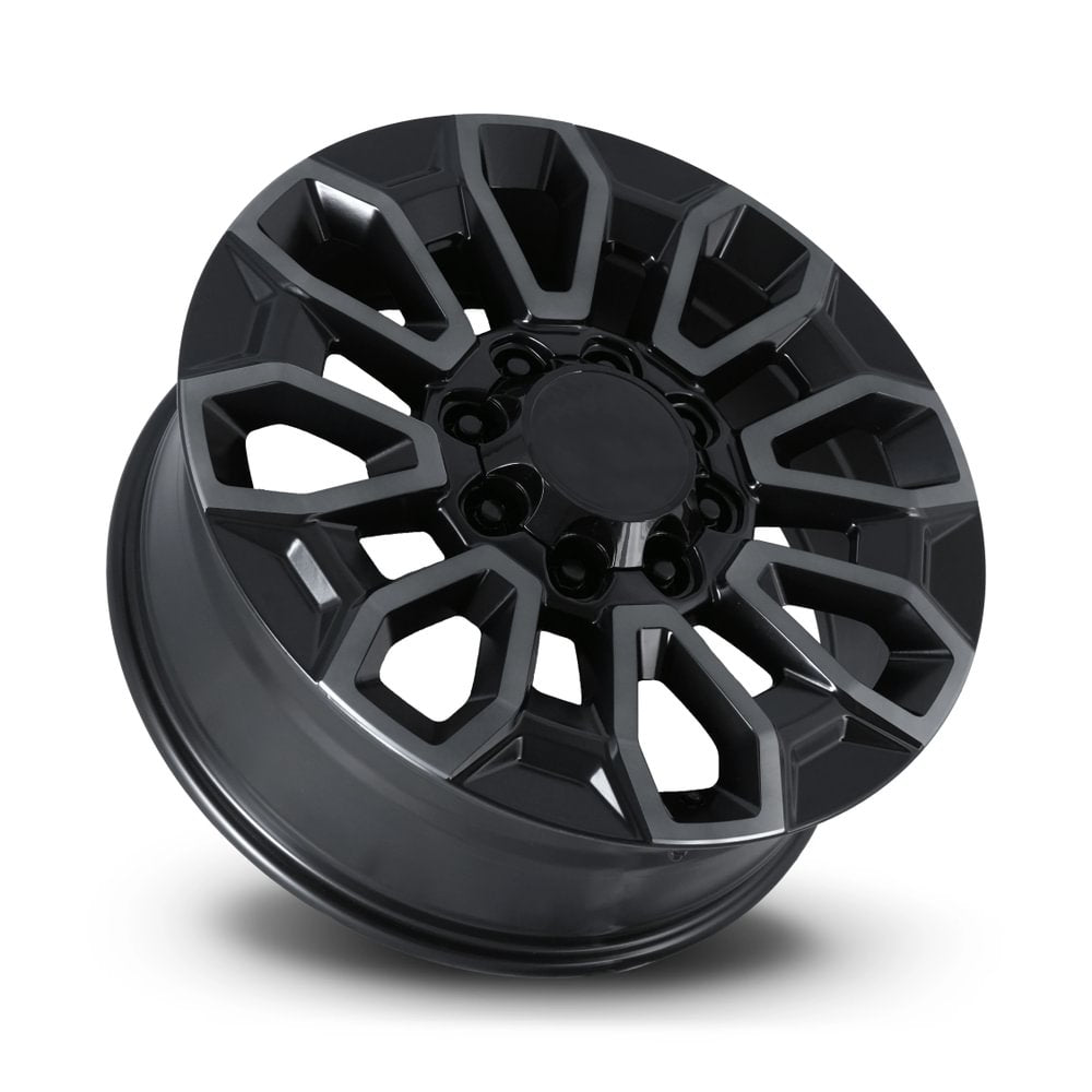 FR 277 – CHEVROLET HIGH COUNTRY 2500 REPLICA WHEELS-Satin Black Dark Clear Coat 22x8.5 8x180 + 44 HB 124.1