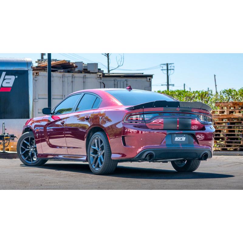 Borla 19-23 Dodge Charger GT 3.6L V6 RWD ATAK Catback Exhaust - Black Chrome Tips-SR1 Performance