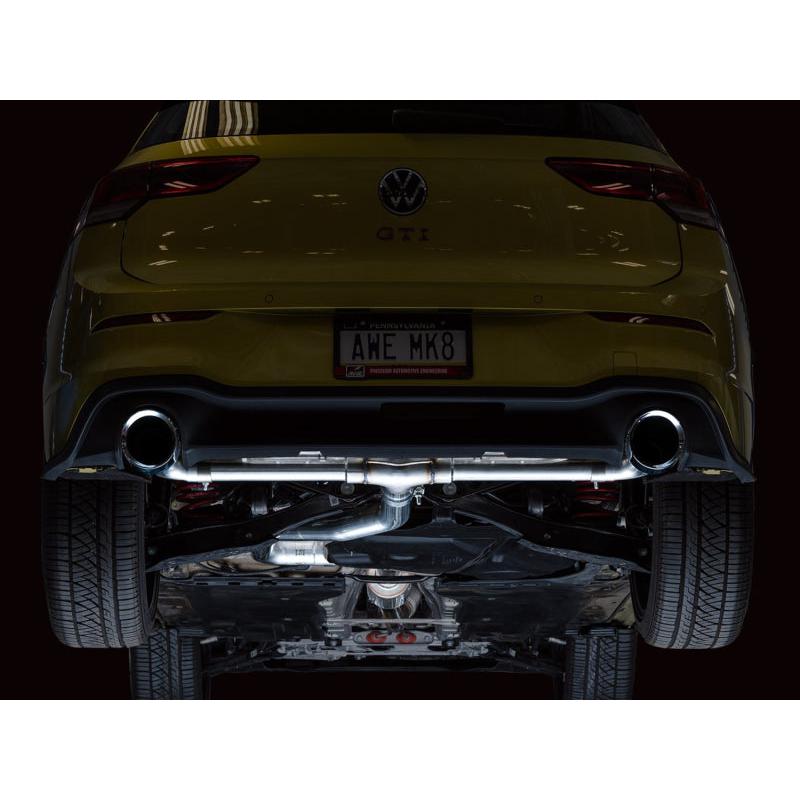 AWE 2022 VW GTI MK8 Track Edition Exhaust - Chrome Silver Tips-SR1 Performance